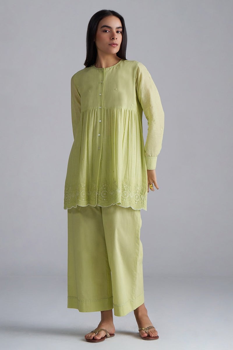 Fresh Mint Green Mul-Mul Co-ord Set