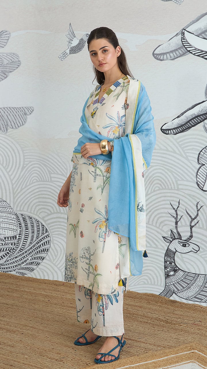 JUNGLE V-NECK KURTA SET