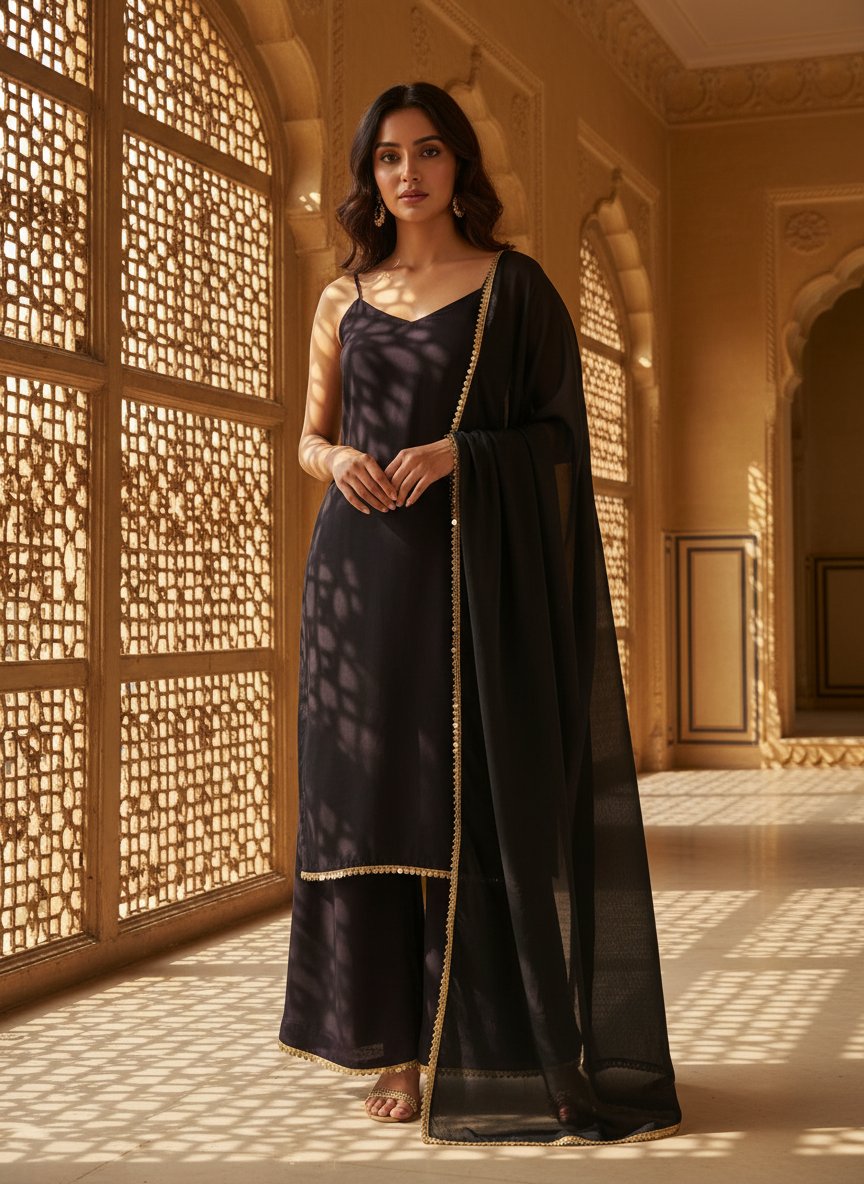 Shama Italian Crepe Suit Set