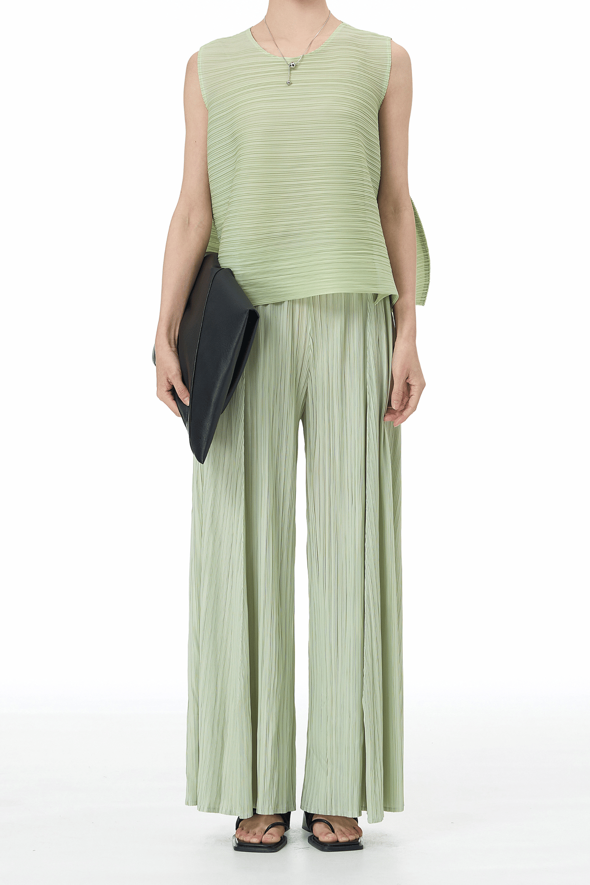 Aloe Mist Pleated Co-Ord Set