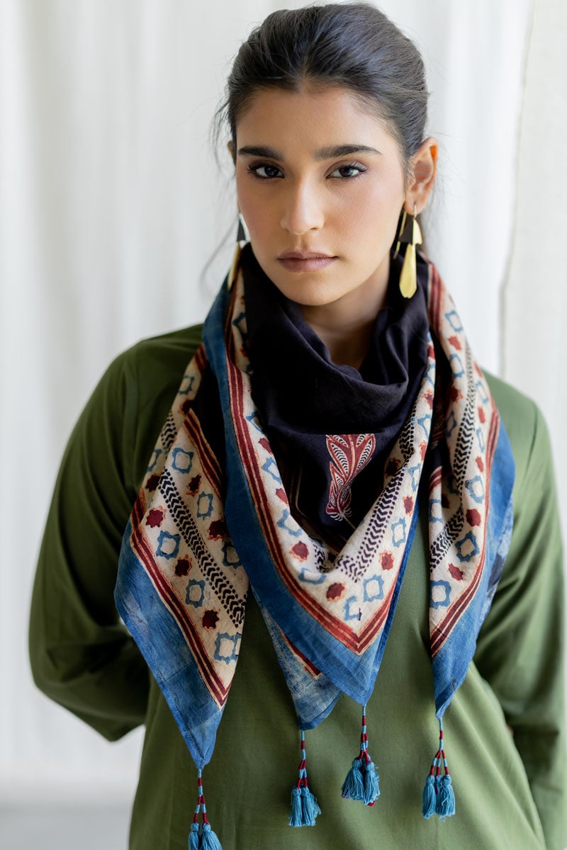 Cotton Scarf - Rey Black