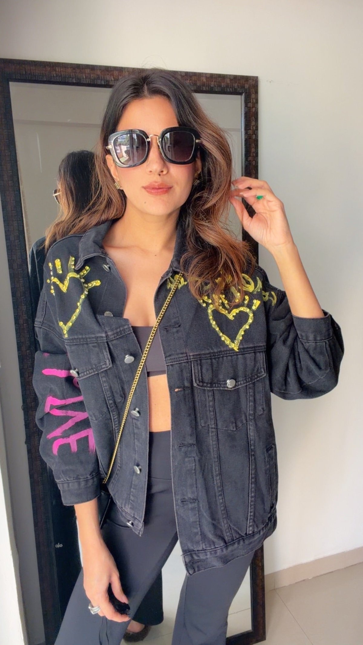 Heart Oversized Denim Fall Jacket