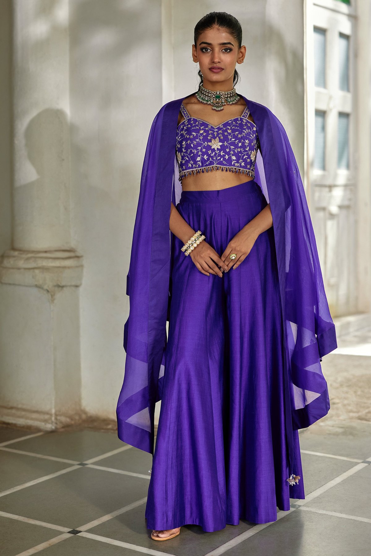 Zilu Cape Palazzo Set
