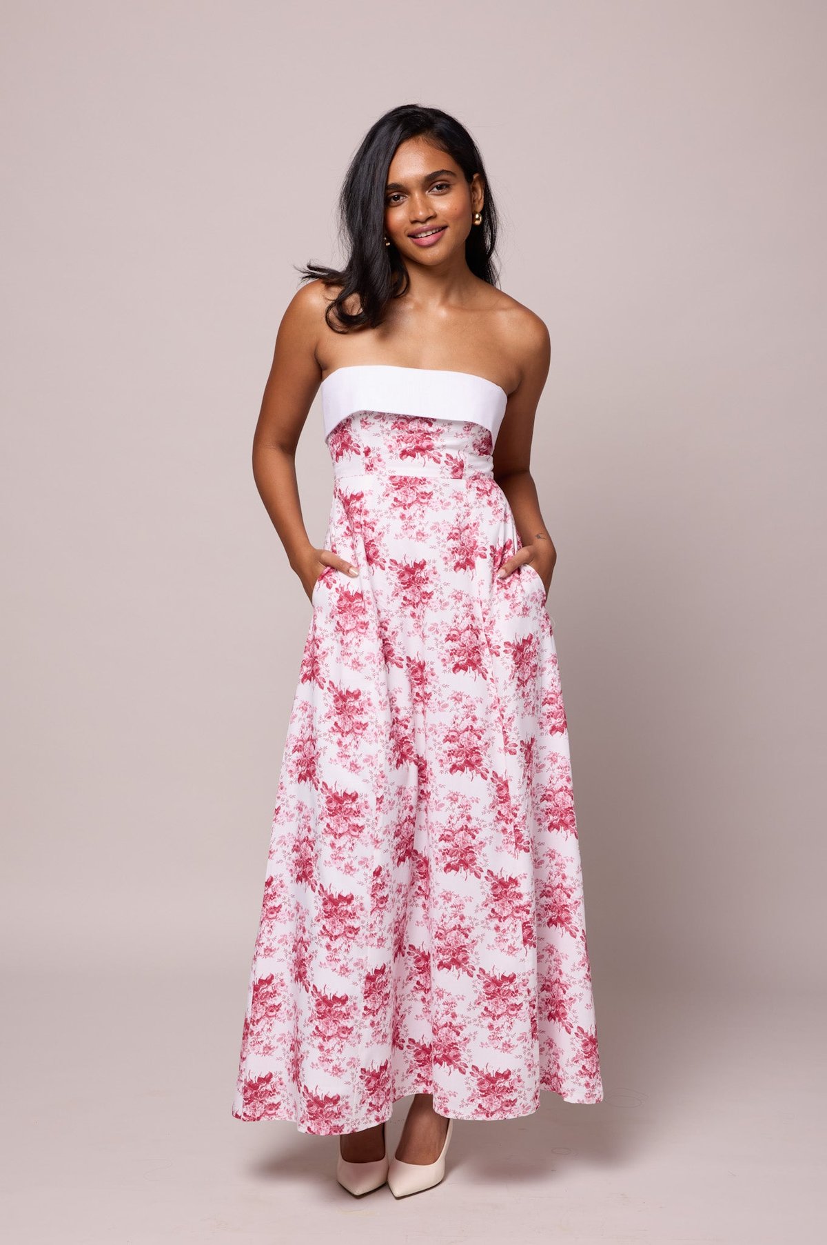 Thea- Red Floral Dress