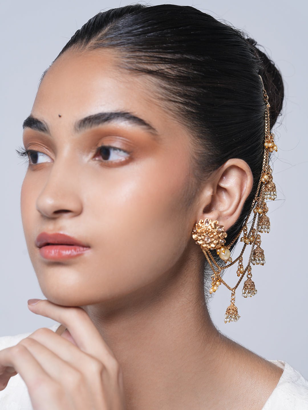 Designer Jhumki Kaanchain Earrings