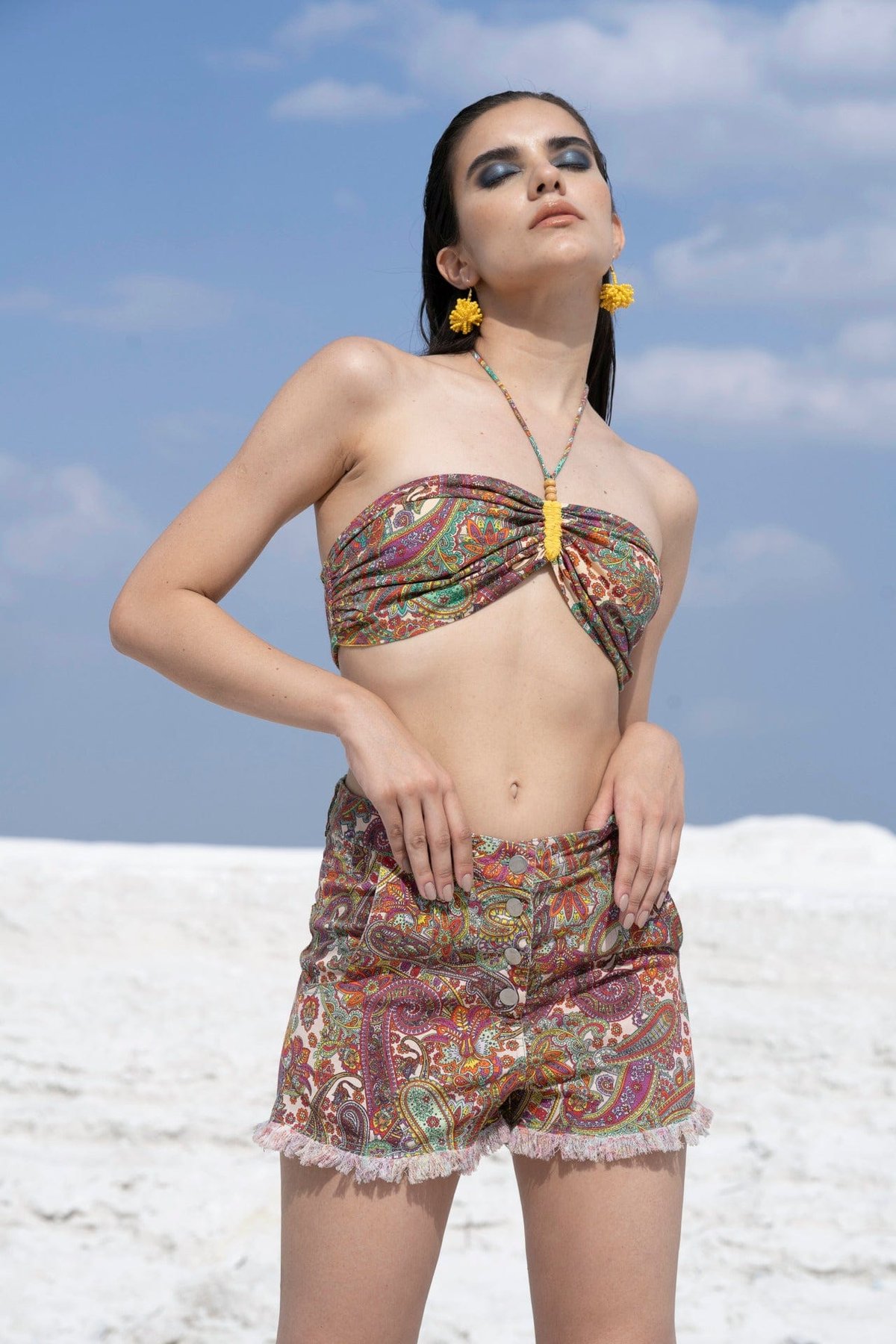 Sunbeam Glow Paisley Shorts