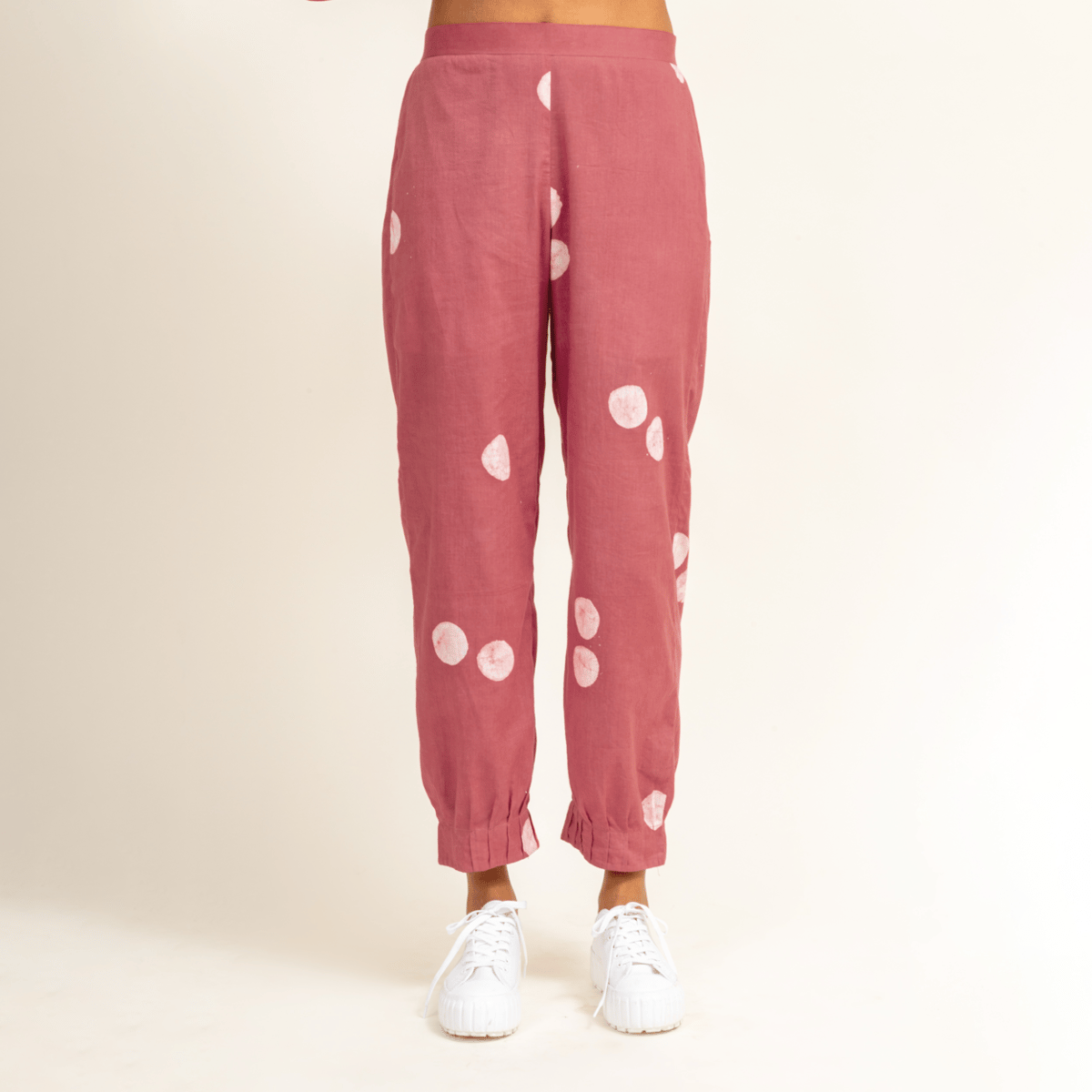 Coral Tucked Pants