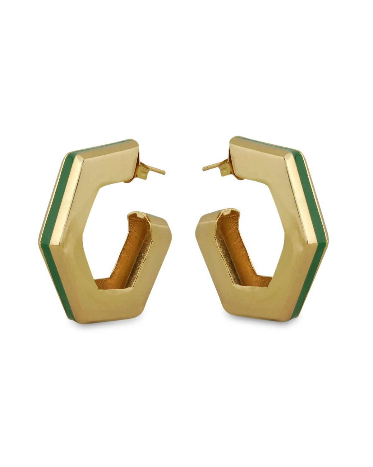 Helixa Enamel Gold Hoops