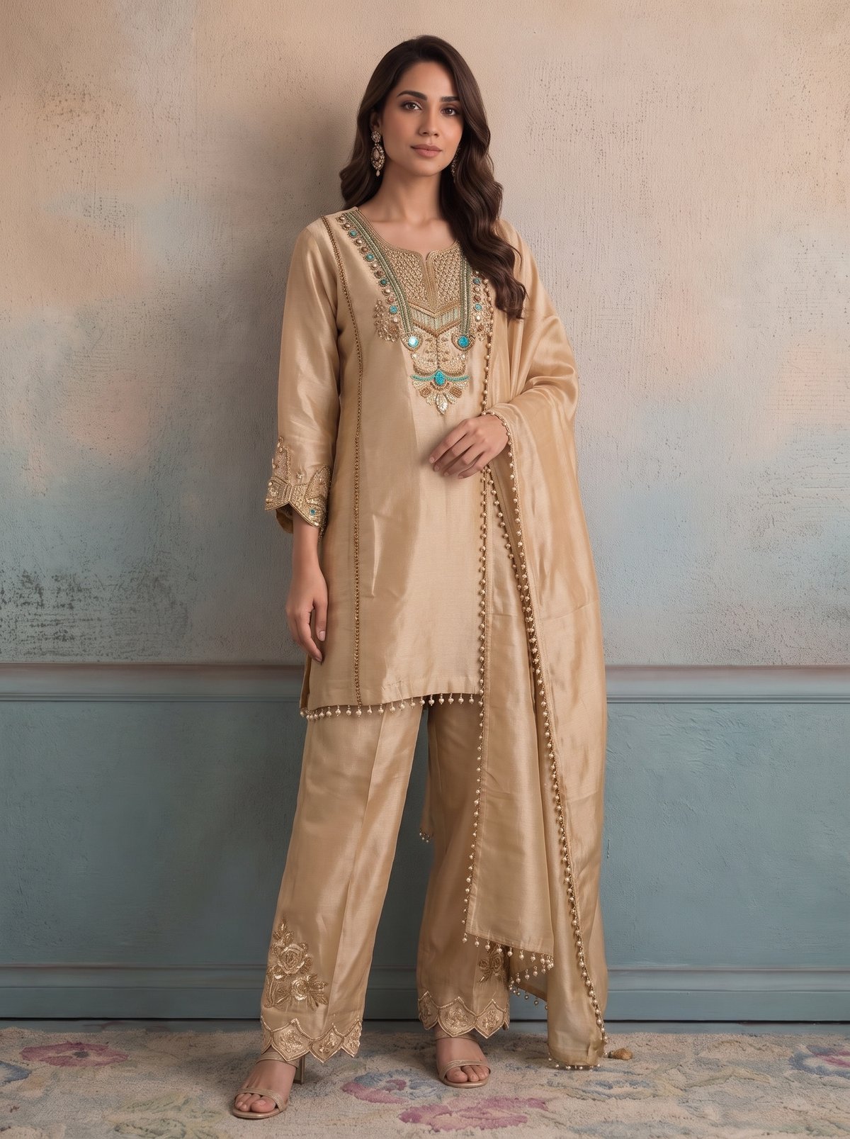 Phone Mauve Kurta Set