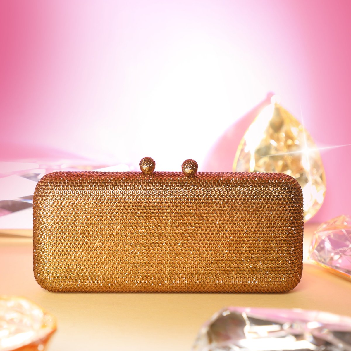Rect Glitz 3 Gold
