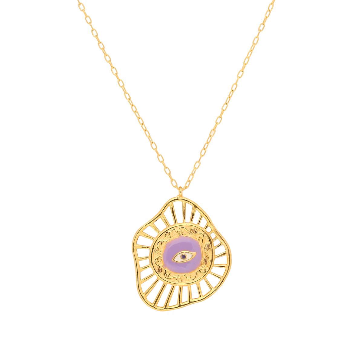 Evil Eye Neck Chain - Lavender