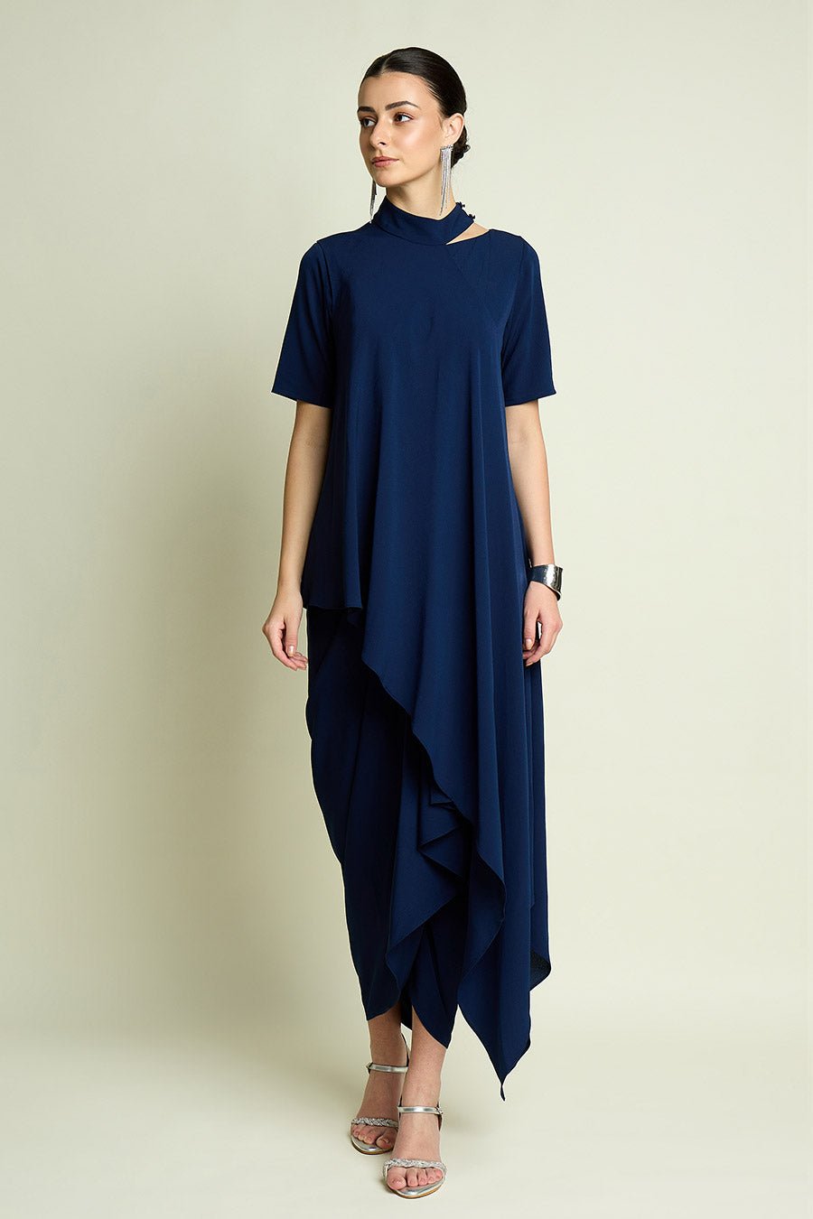 NAVY MOSS DRESS