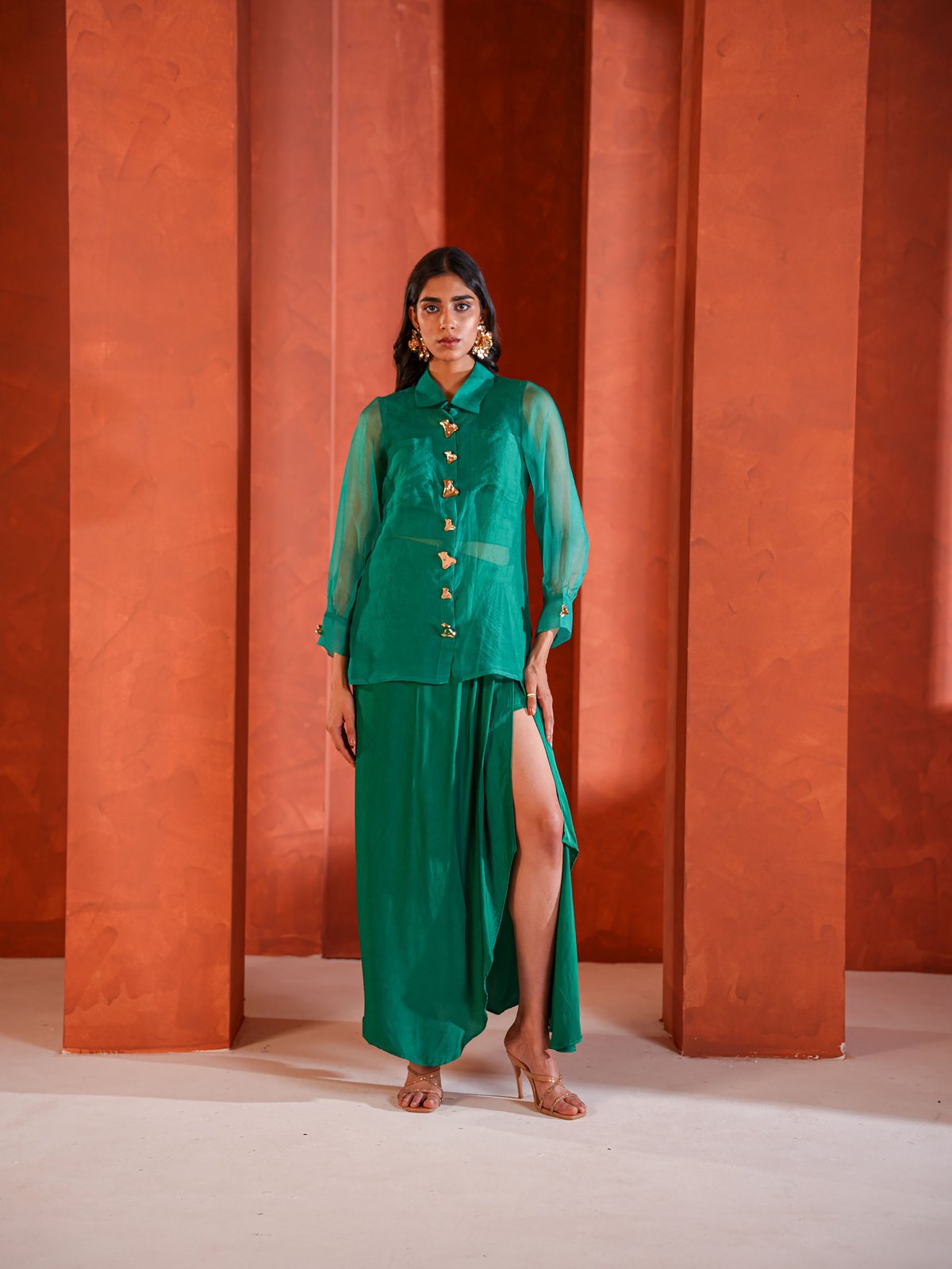Saya Shirt With Dhoti Set