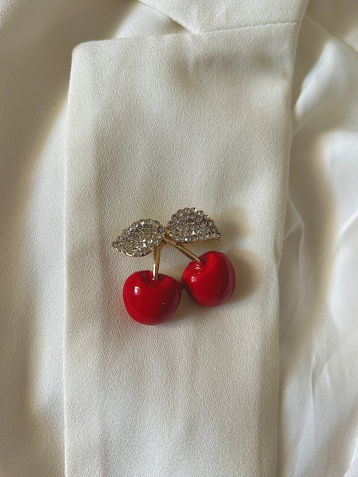 Cherry Red Brooch