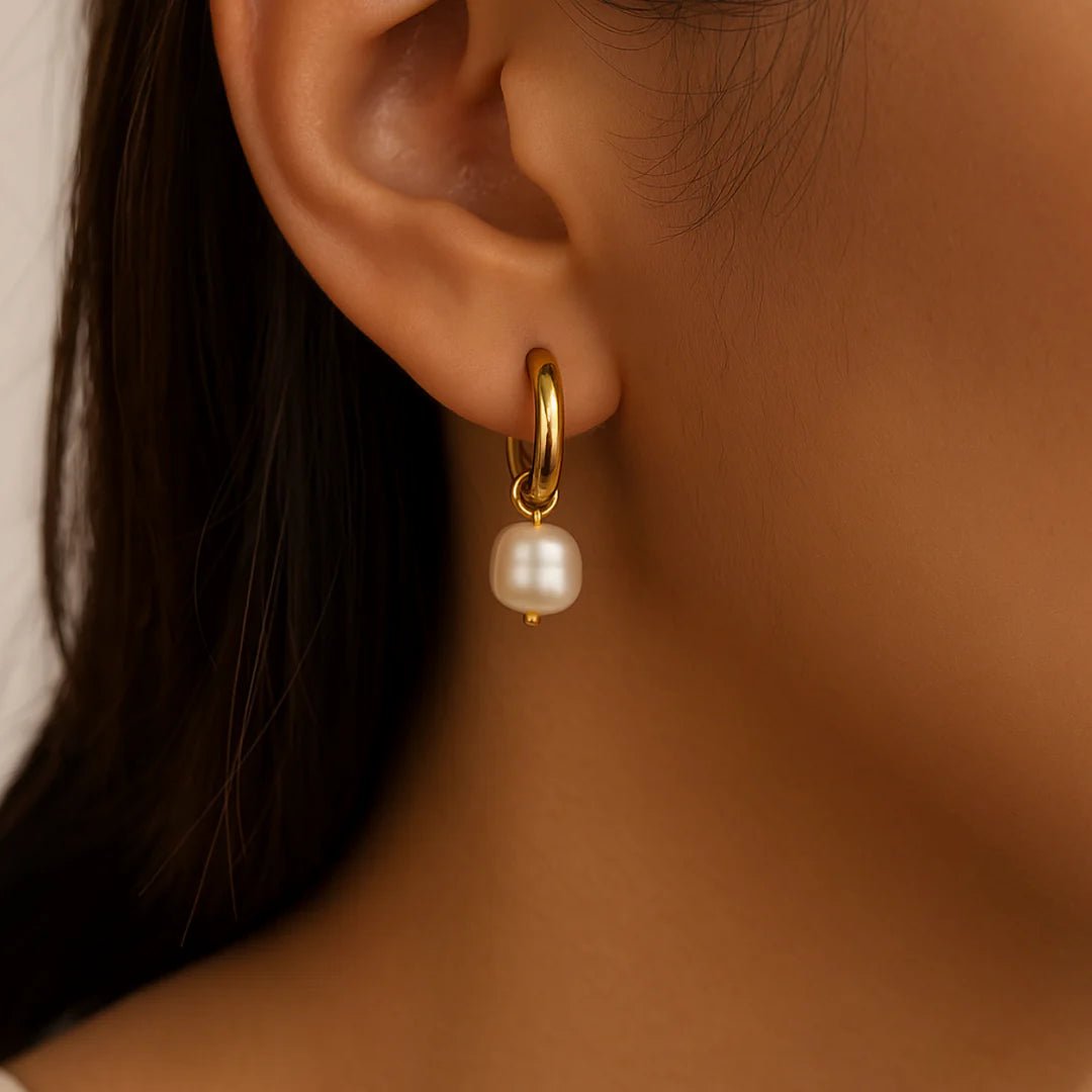 Pearl Drop Earrings, Mukta