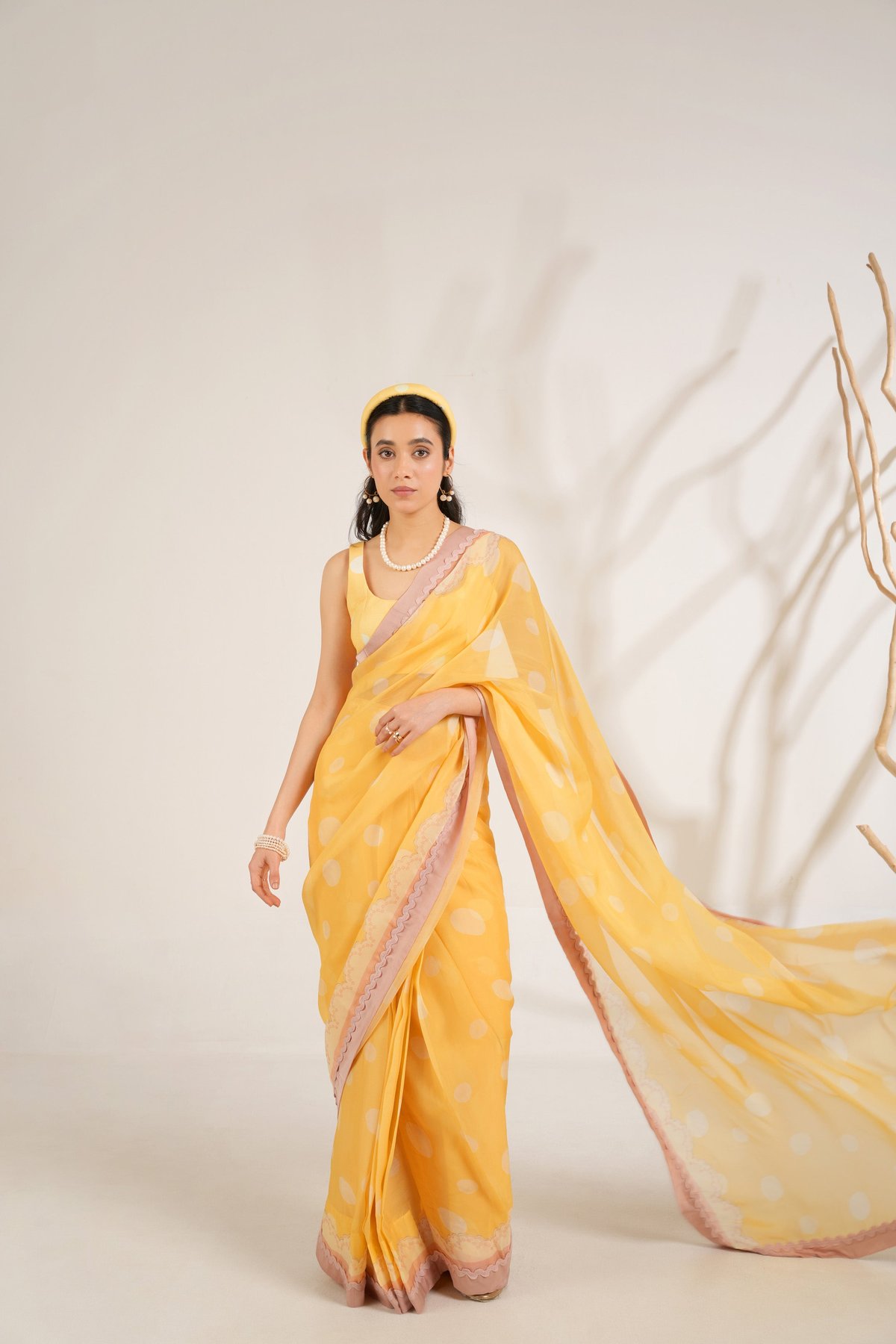 Marigold Saree Set