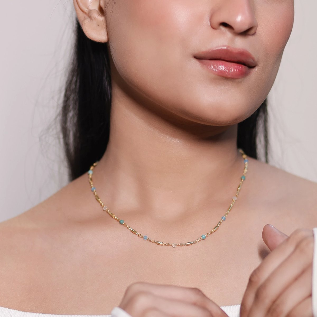 Sky Bead Gold Chain