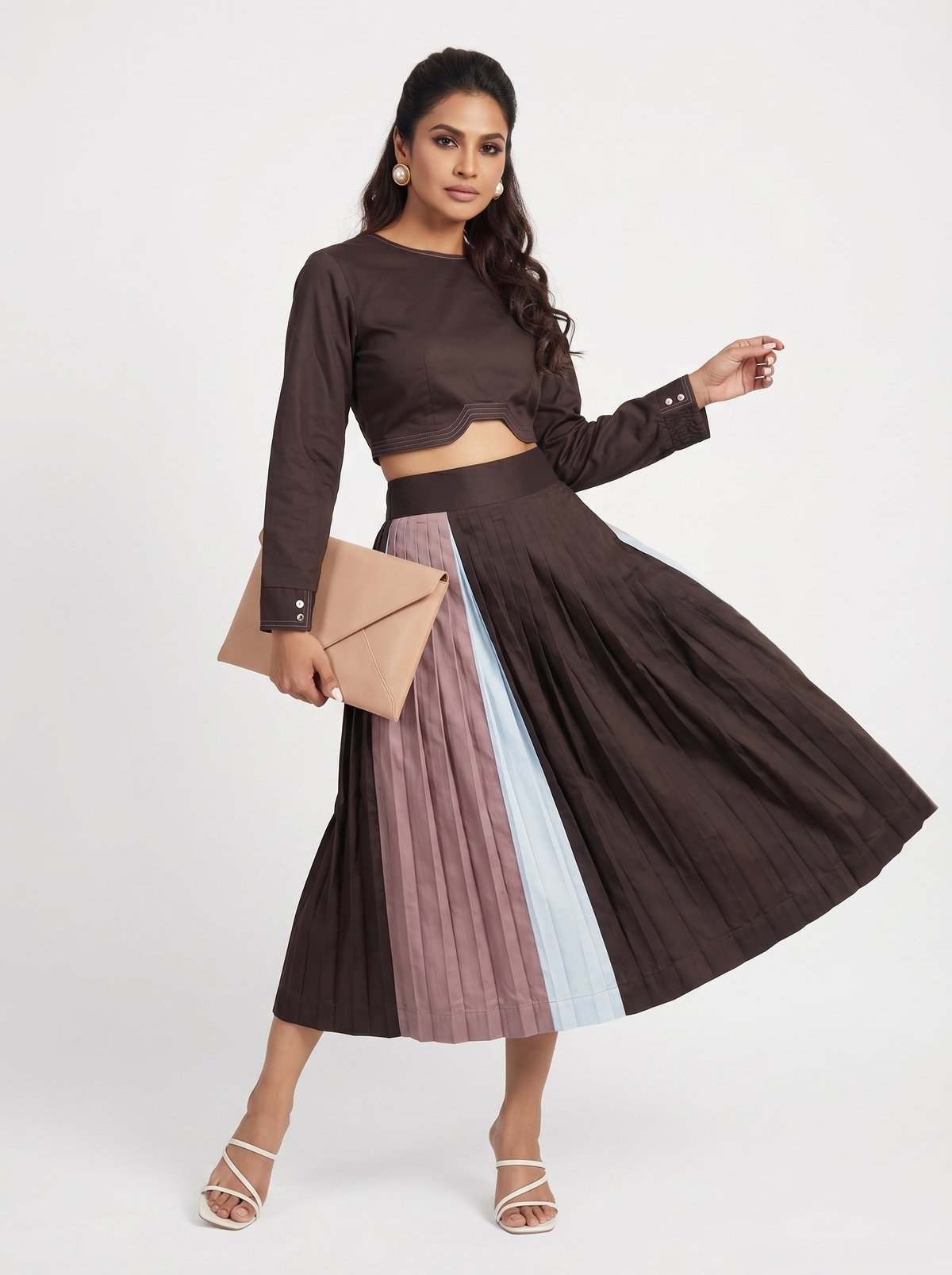 Colorblock Panel Skirt