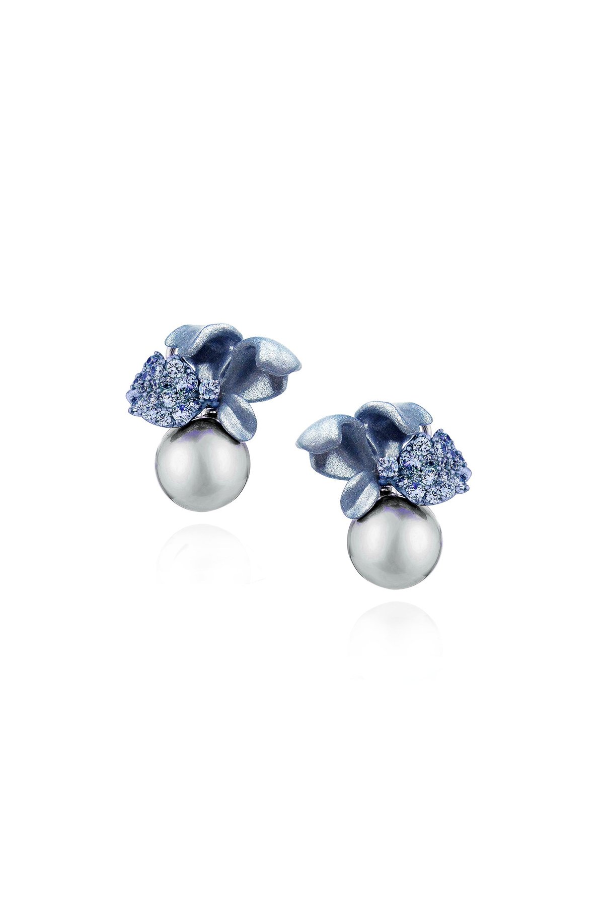 Turquoise Nocturnal Fleur Stud Earrings