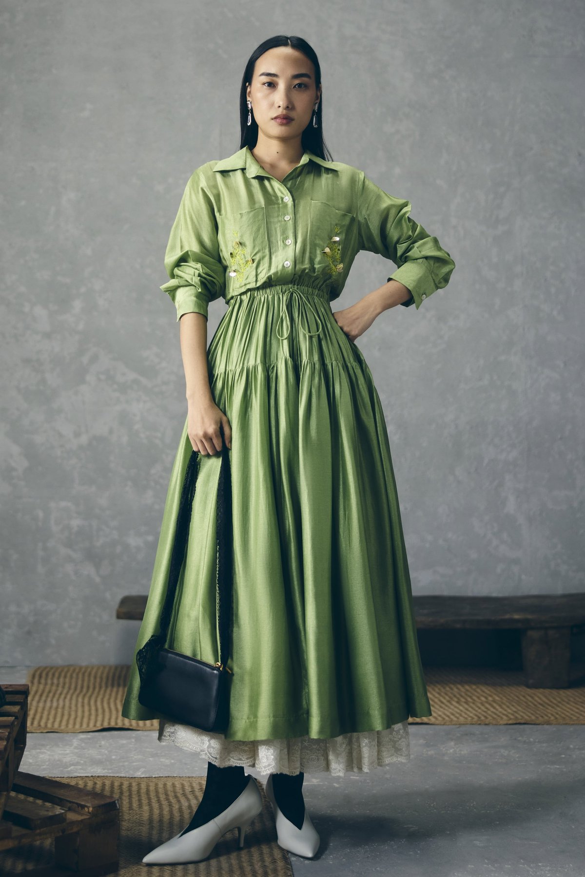 Elina dress - GREEN