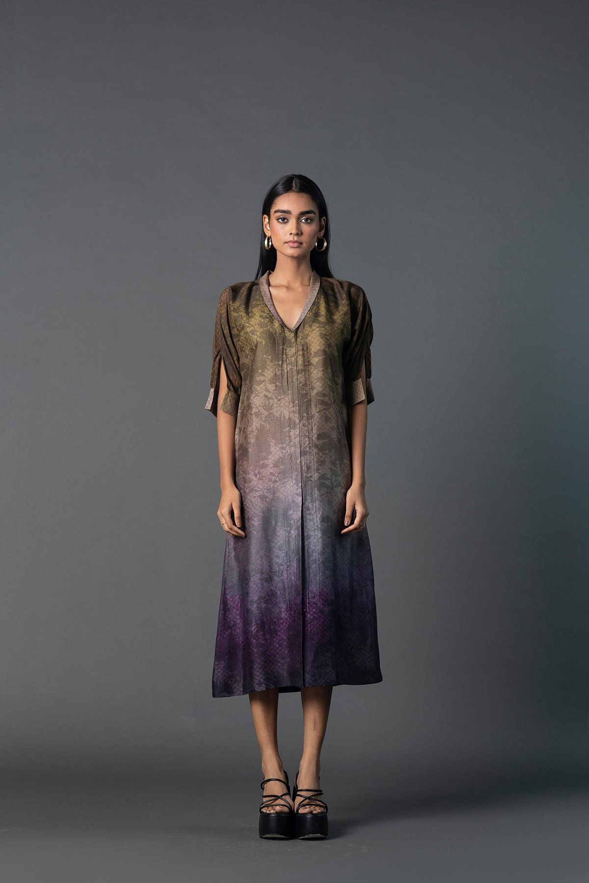 Array Leafy Deep Purple Dress