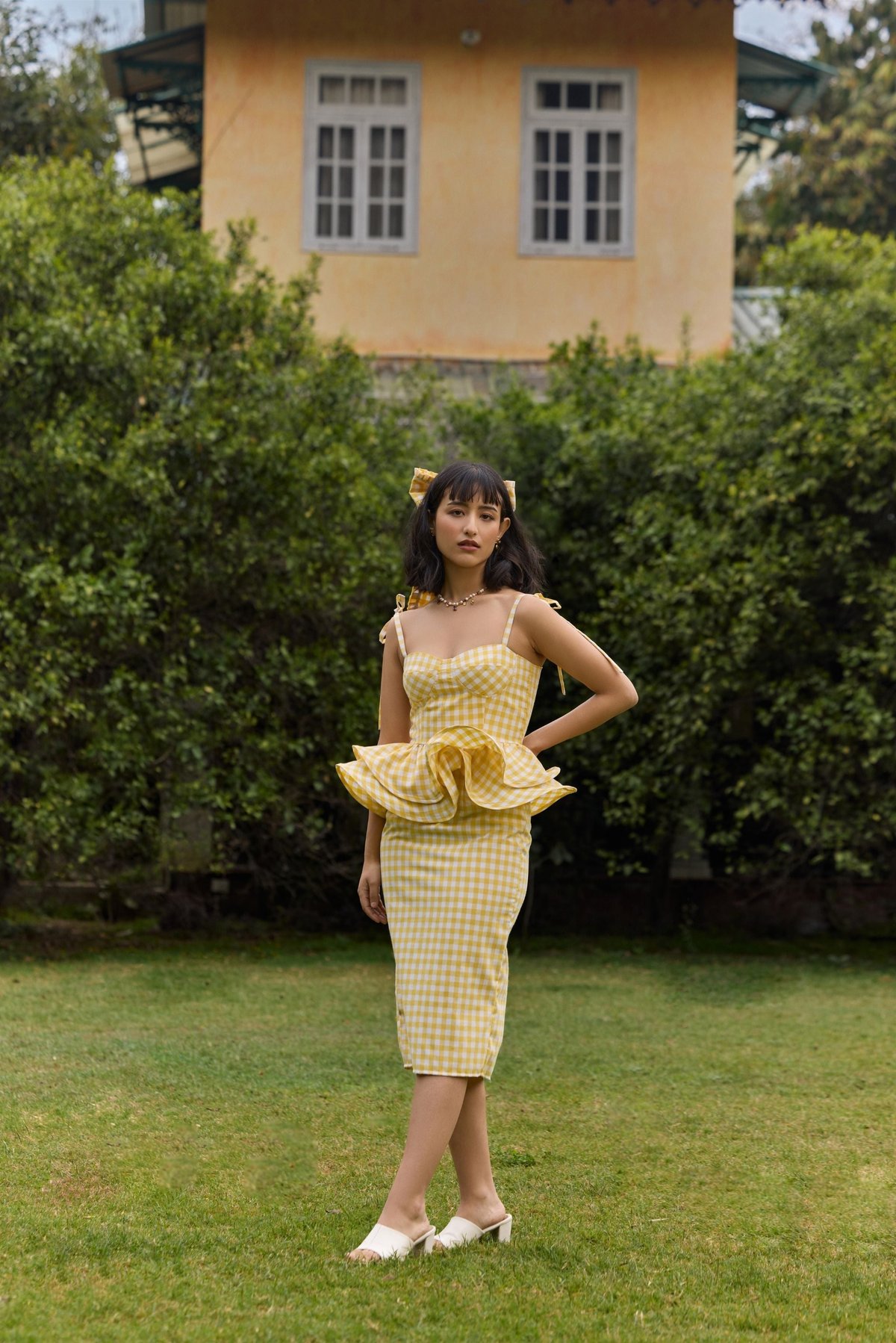 Gingham Midi Skirt