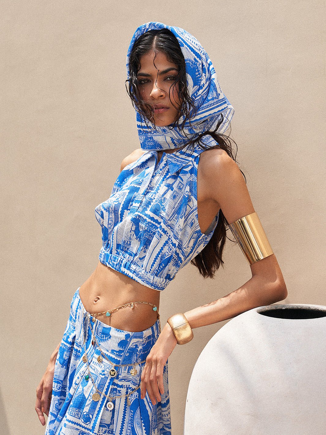 Rambagh Stamp Print Top