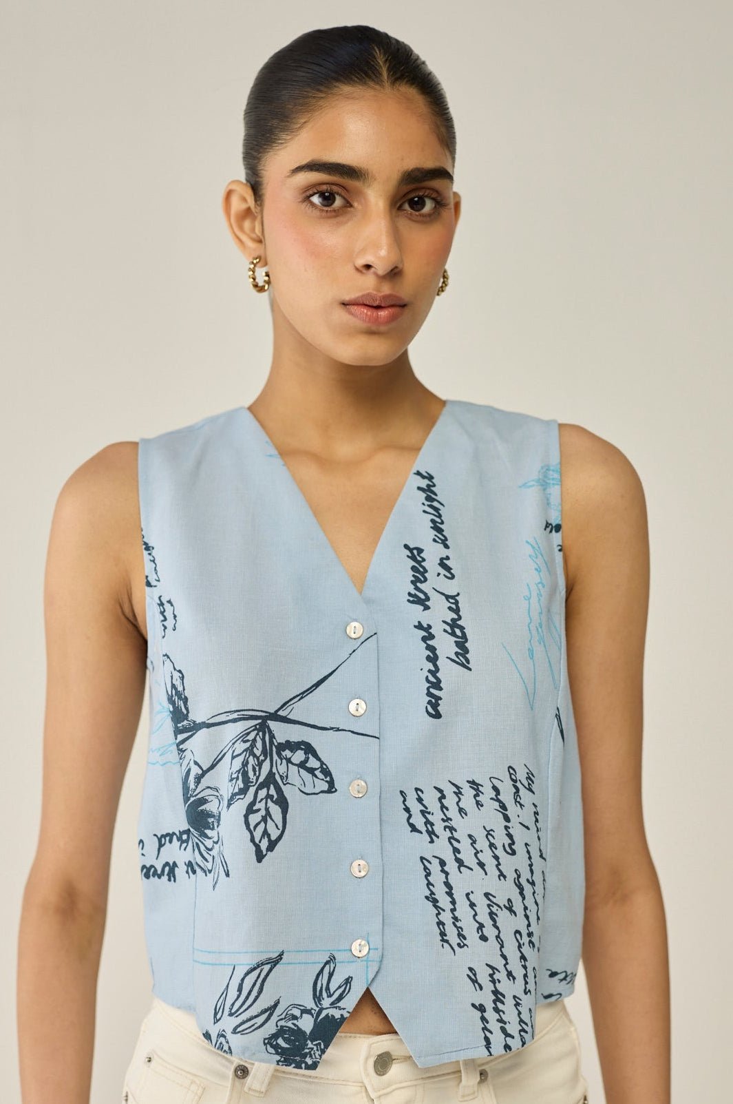 Floral Print Vest