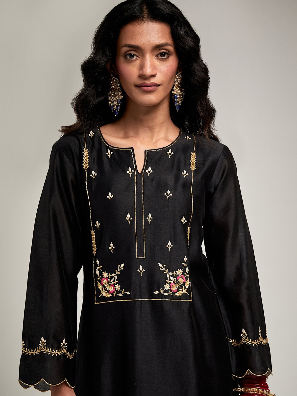 Embroidered Yoke Kurta