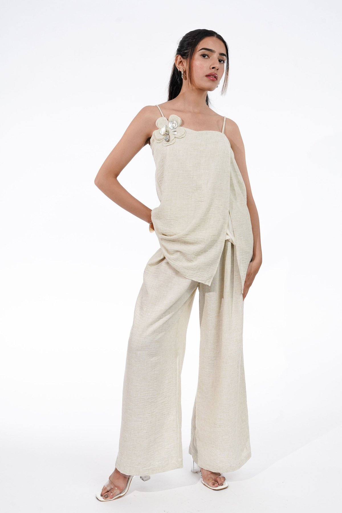 Florence Ivory Linen Co-Ord Set
