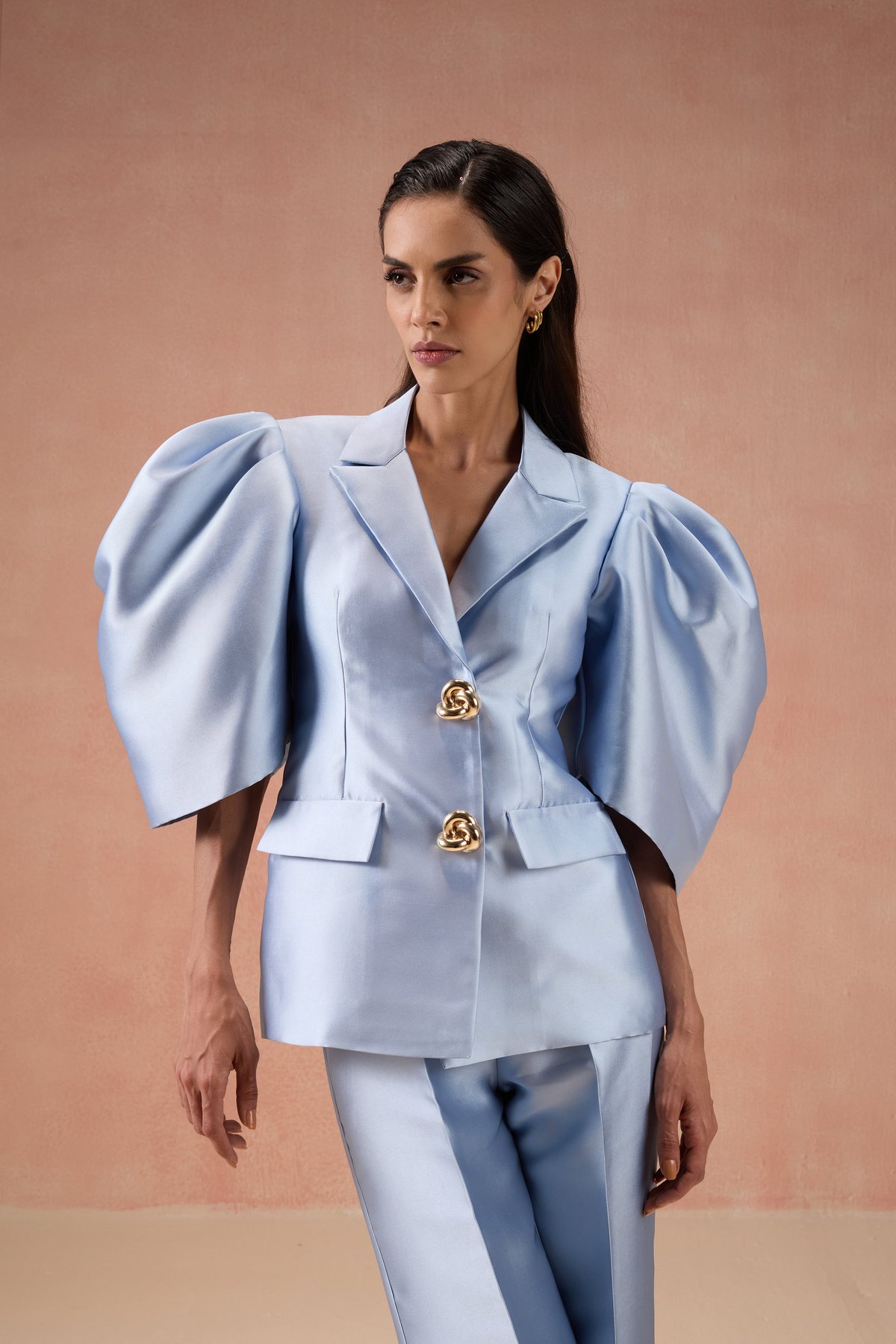 Ice Blue Blazer Set
