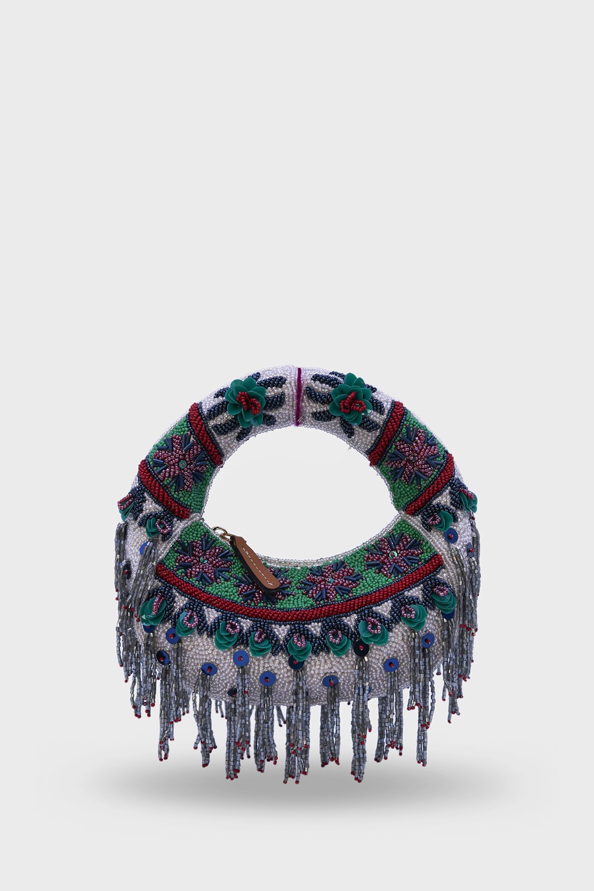 Midnight Cascade Mini Beaded Bag