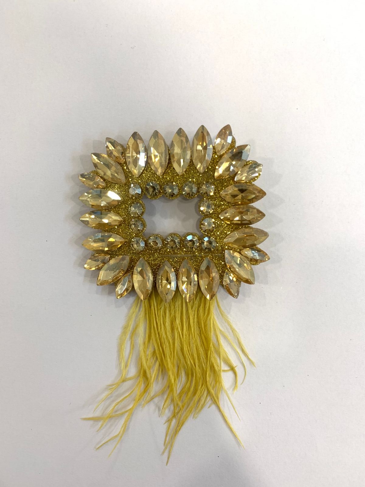 Golden Stardust Feather Hair Clip