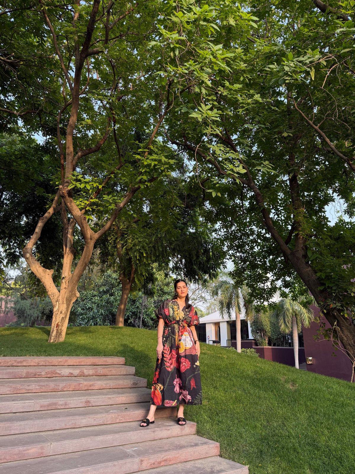 Nirvana Dress In Sol Garden Print