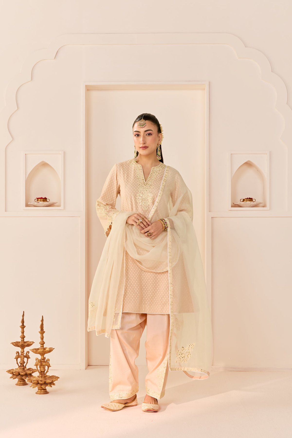 REEM - SHORT CHOGA WITH DOGRI SALWAR AND DUPATTA