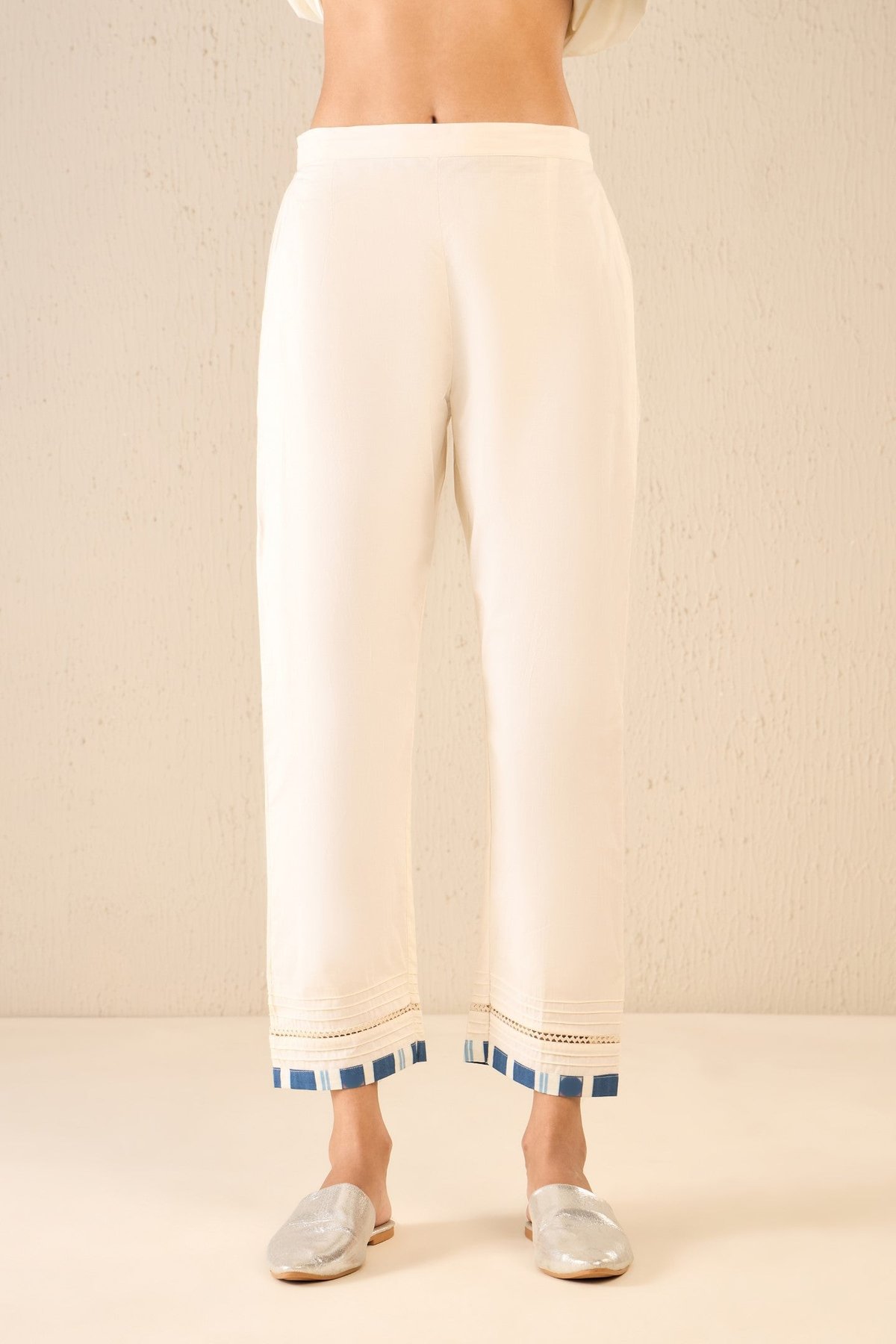 Meadow Stripes: Blue Stripe Border Pants
