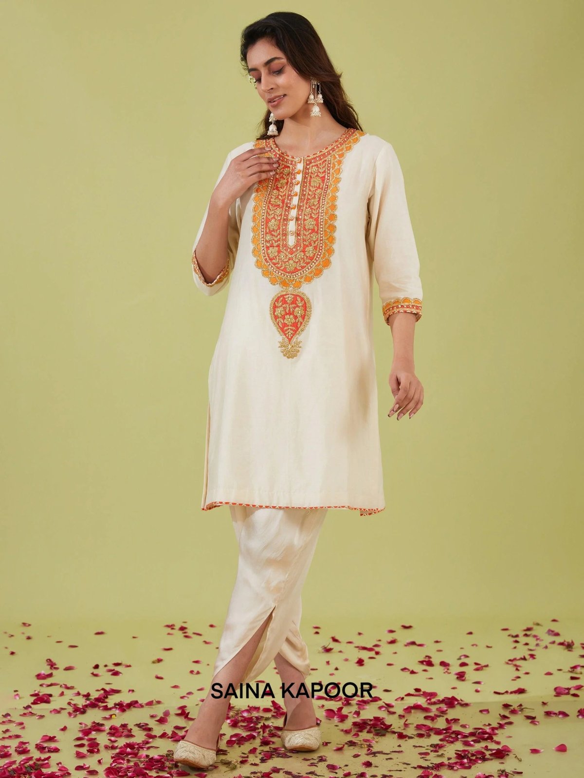 Short Kurta with Samosa Pant