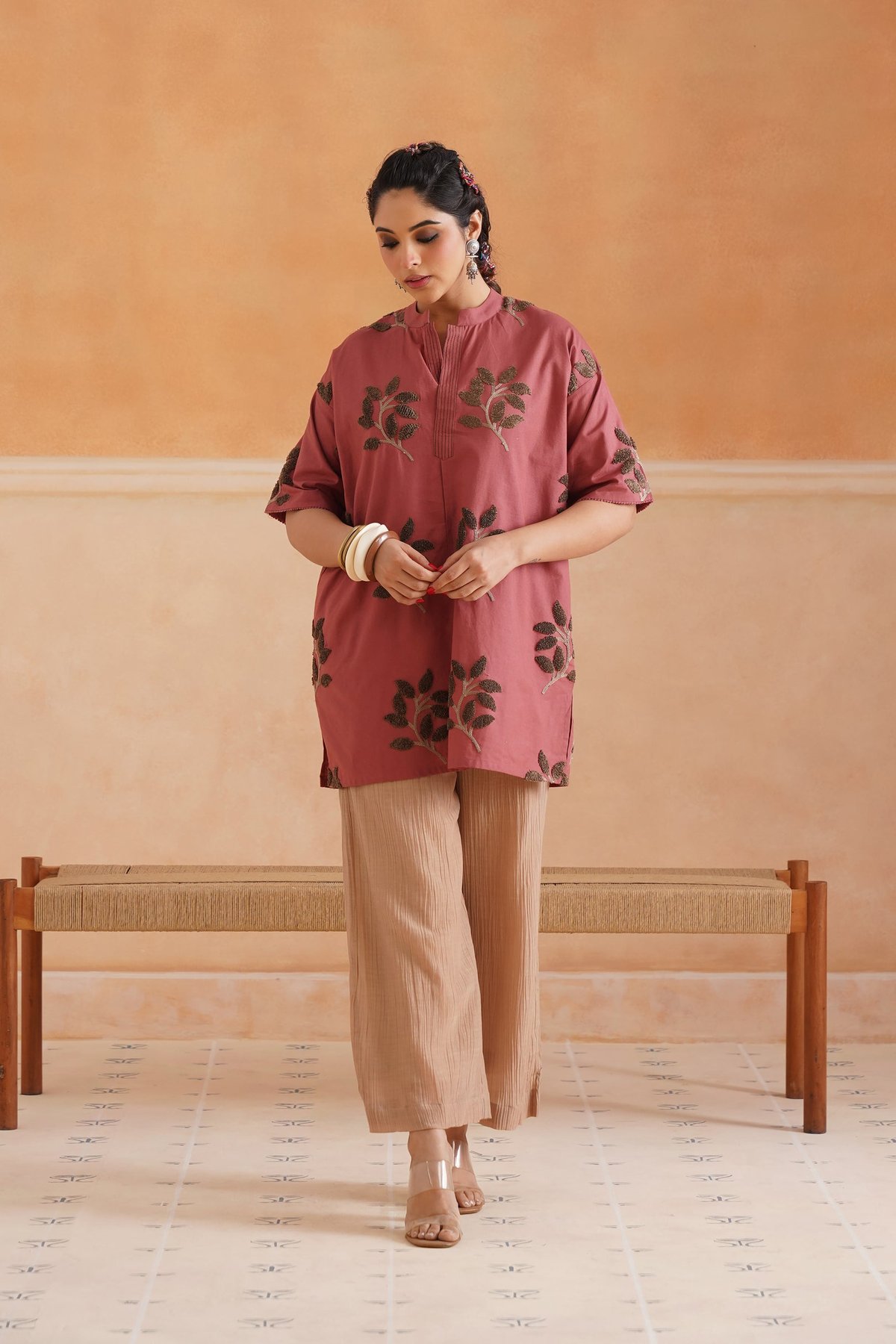 Charvi Cotton Embroidered Matching Set