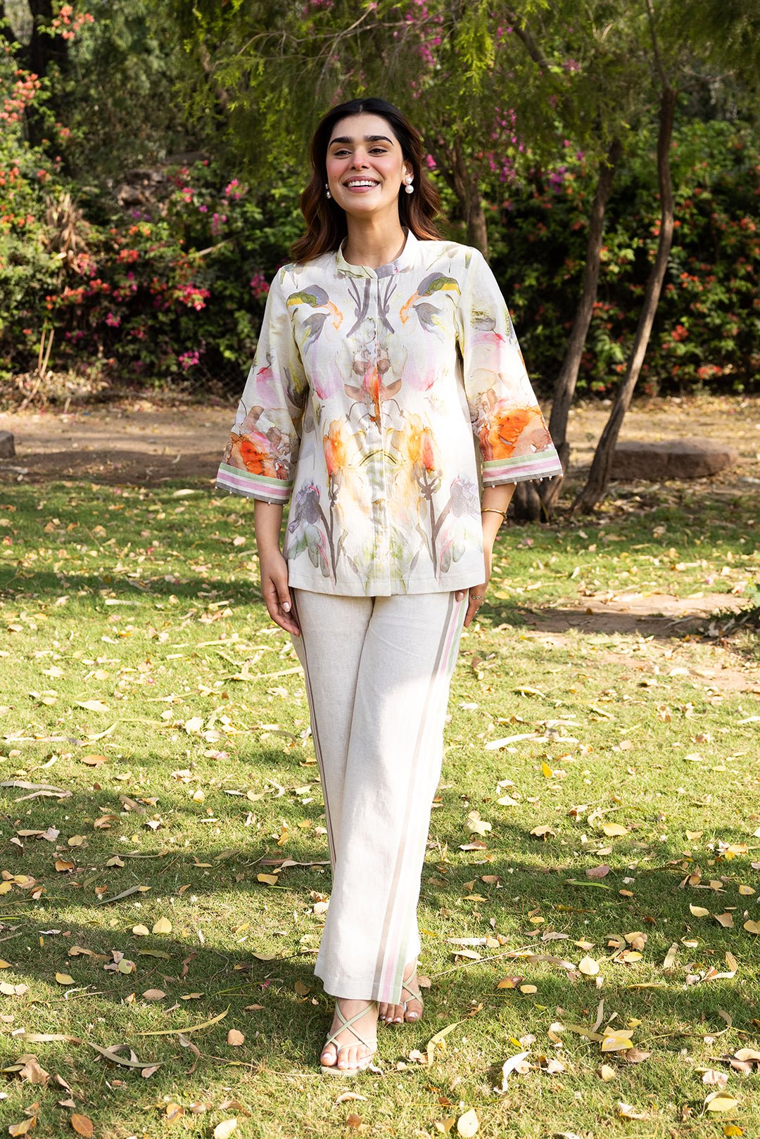 Ziya Floral Printed Linen Set