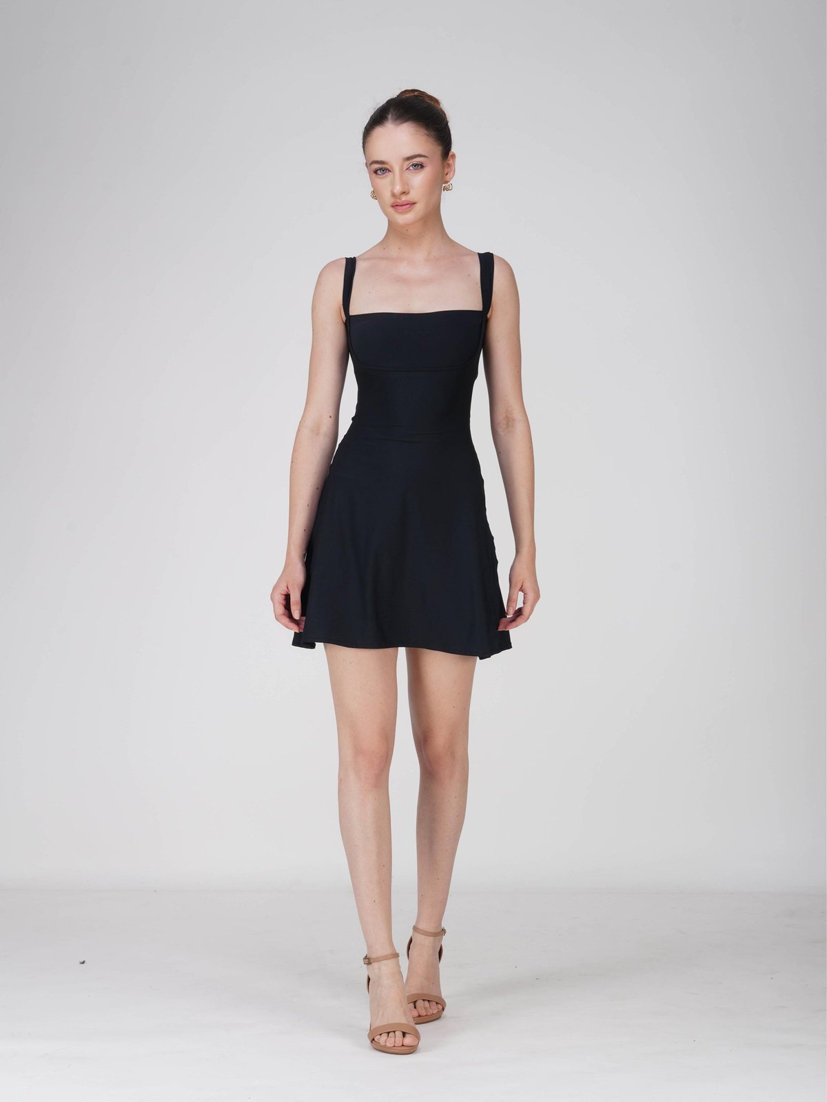 Black Square Neck Dress - Shade Dress (Onyx)