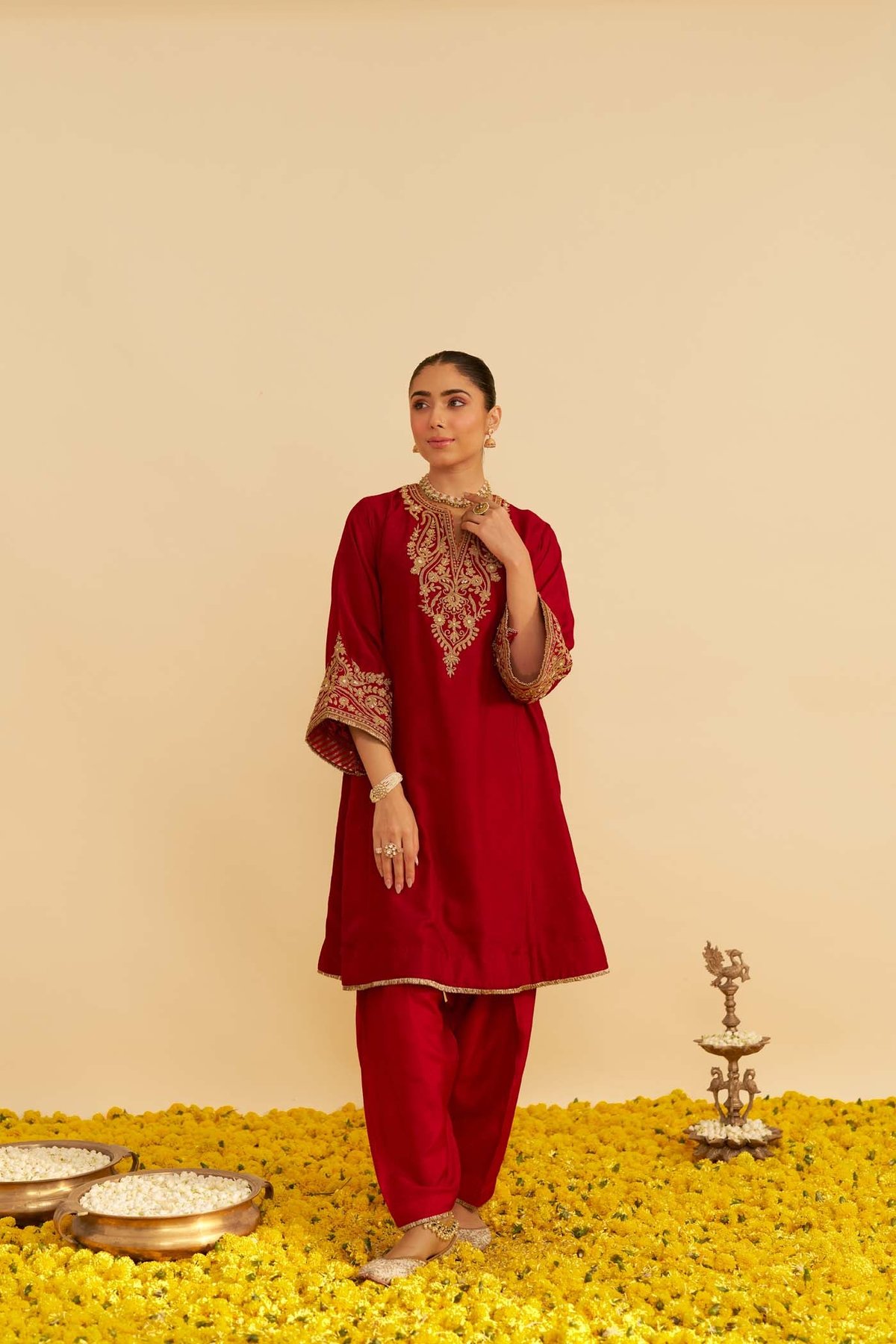 Marwa - Short Chauga With Salwar