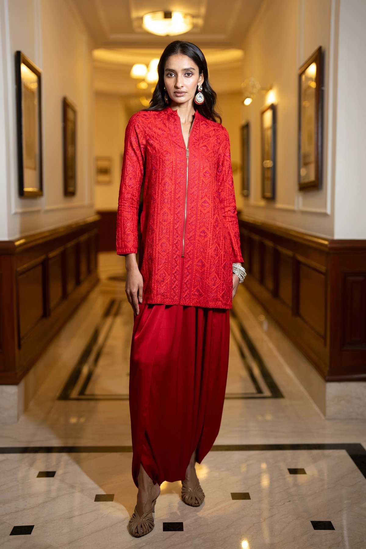 Pleated Dhoti Pant