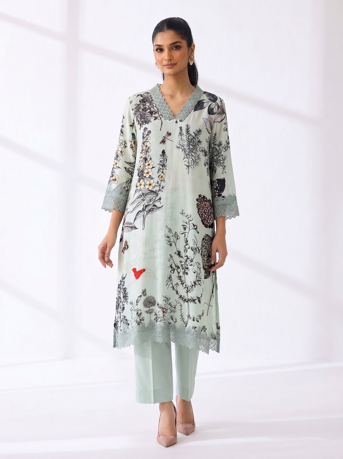 Multicolor Kurta & Pants