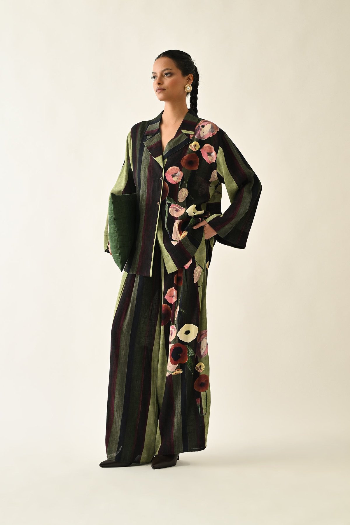 Moss Stripes Jacket Set