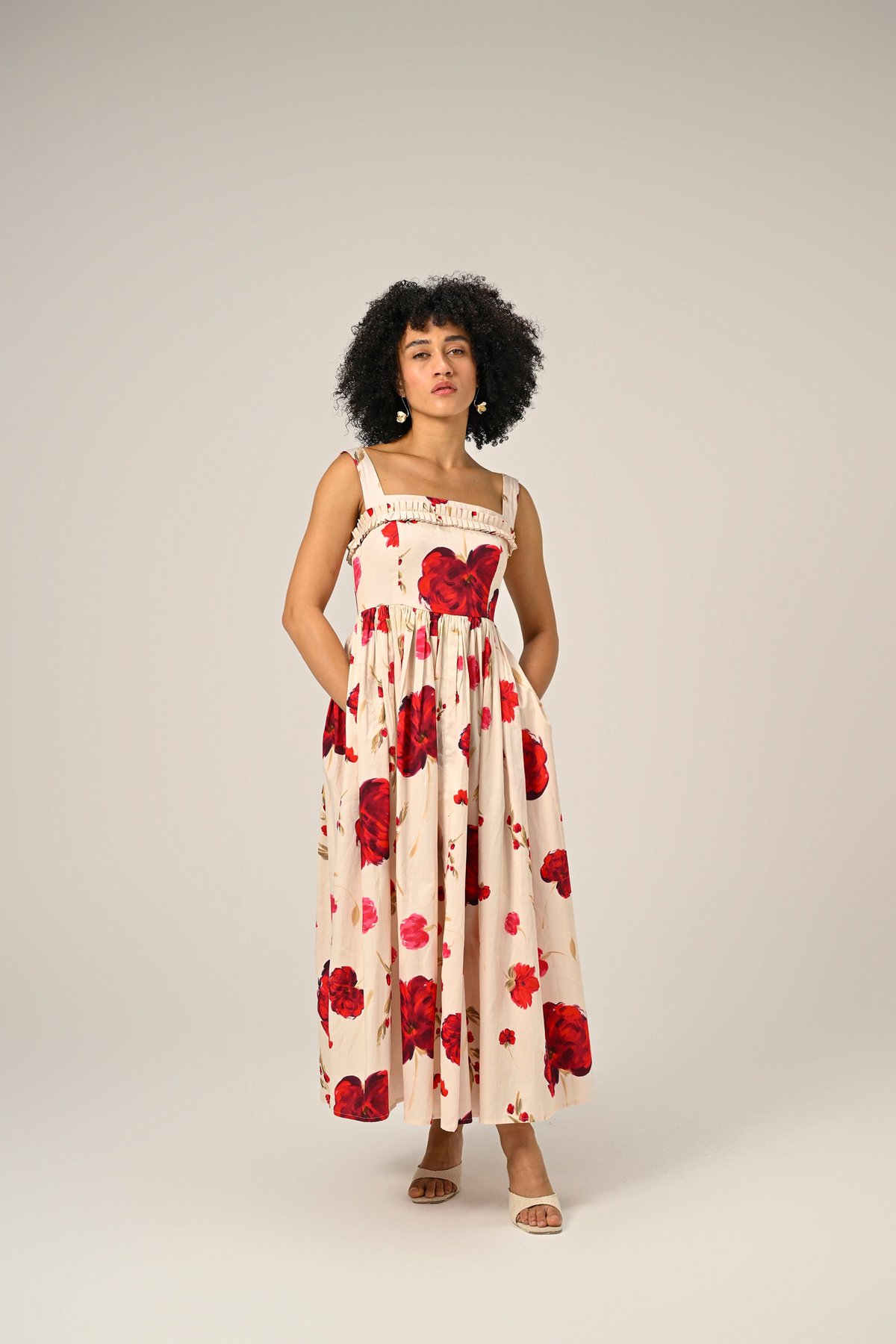 Scarlet Meadow Maxi Dress