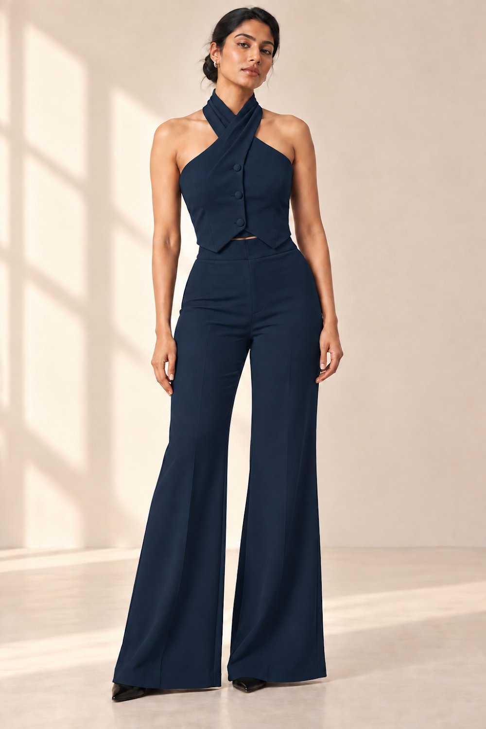 Halter Neck Vest - Regal (Navy)