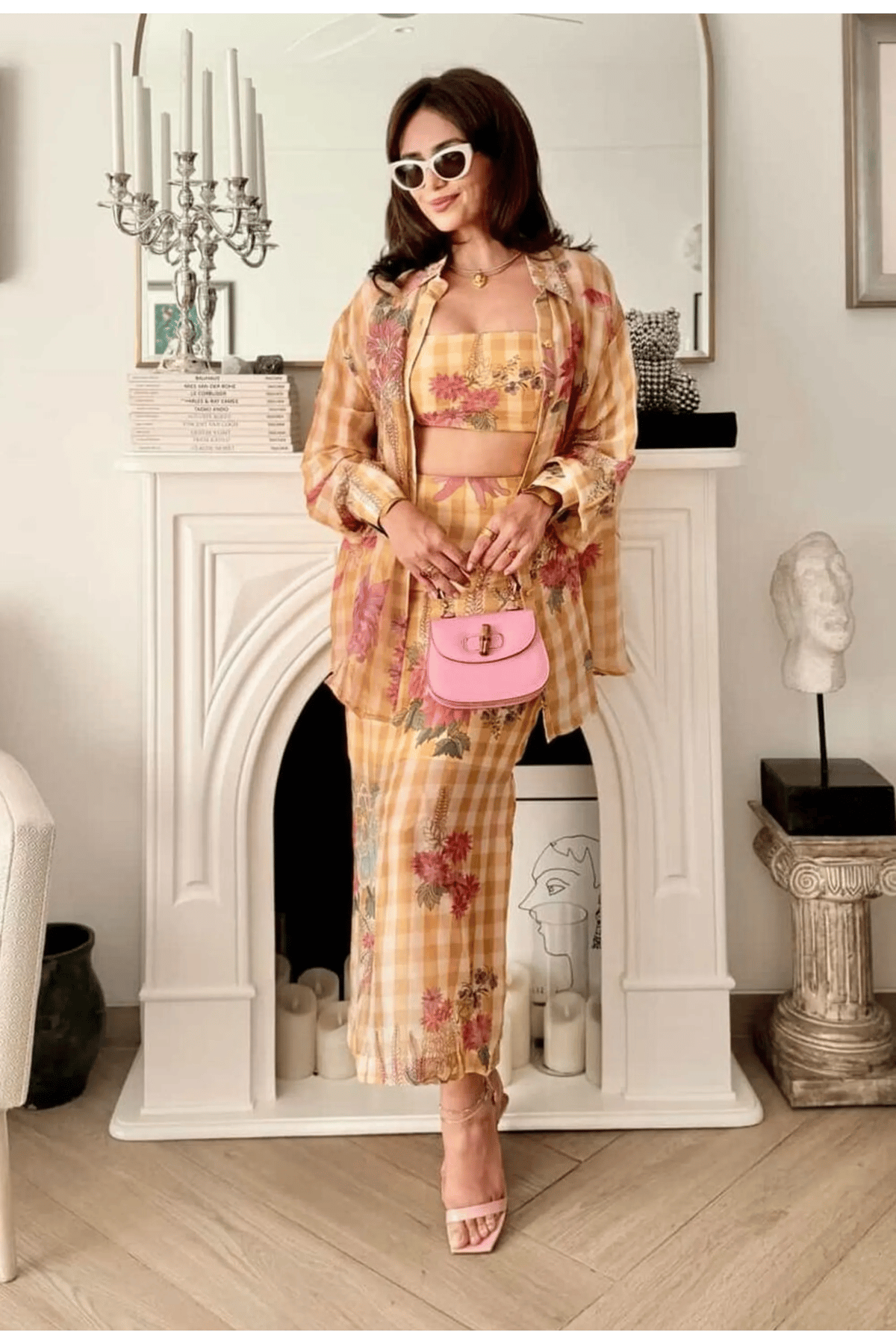 Roshni chopra in the Yuki shirt set