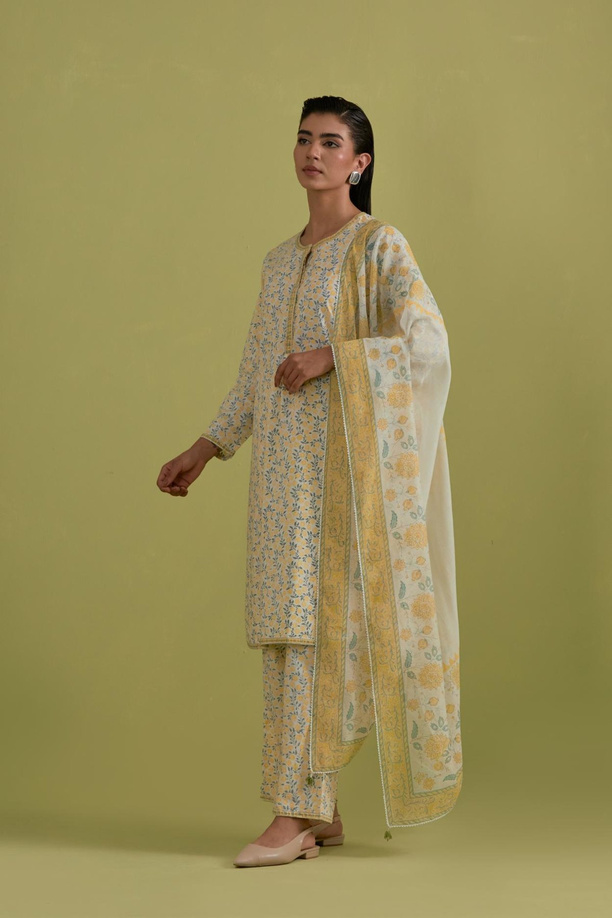 Yellow & Green Dupattas