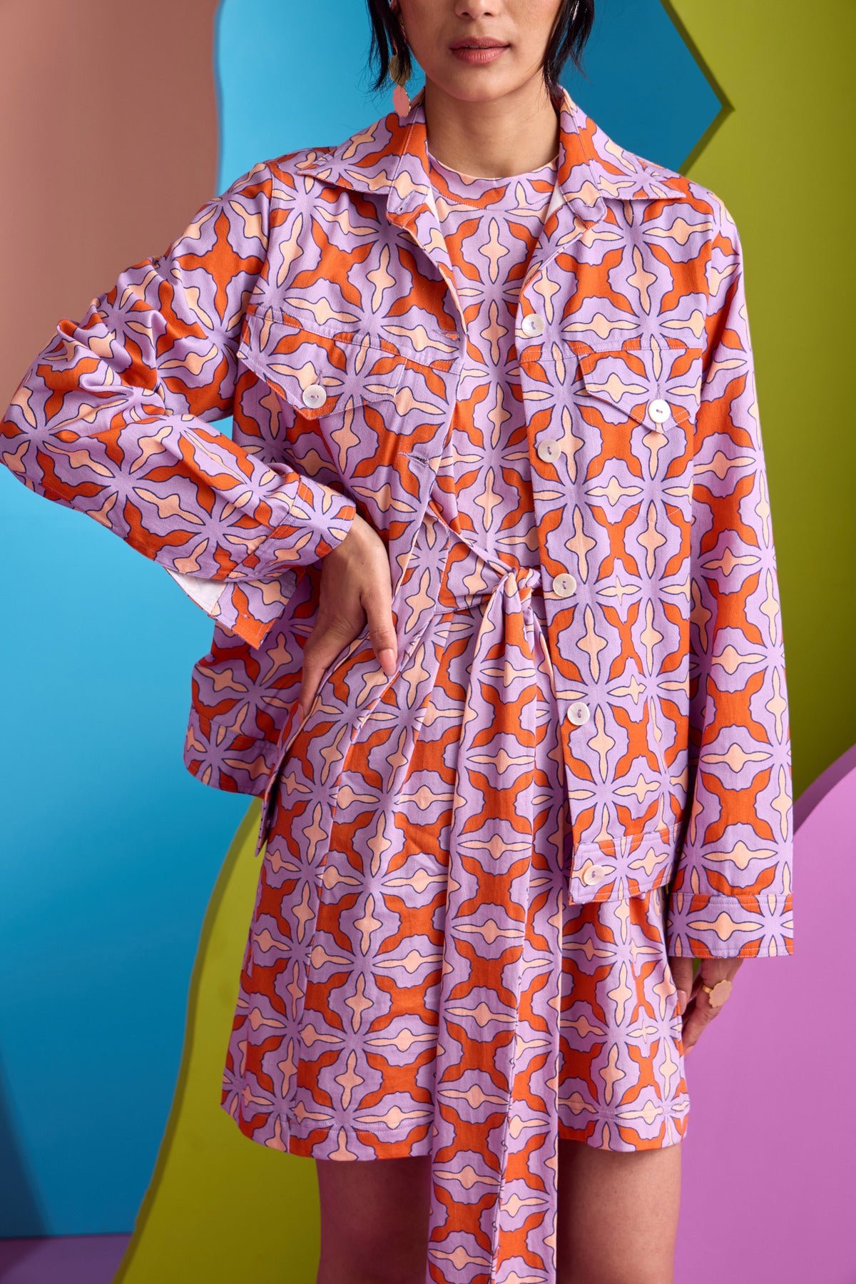 Trucker Jacket In Fractalica