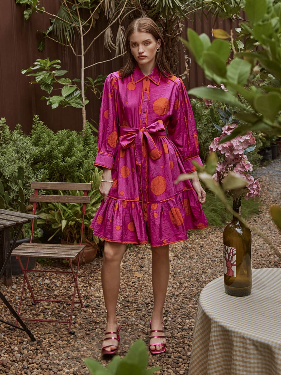 Wonka Polka Tiered Dress